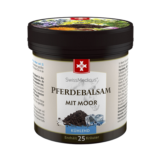 Hästbalsam kylande med torv