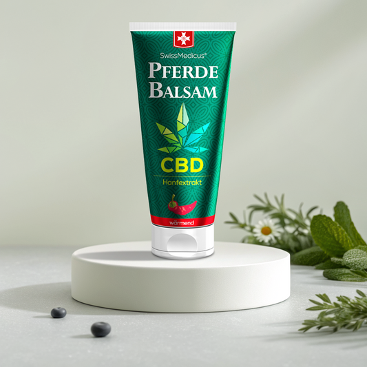 Hästbalsam med CBD varm